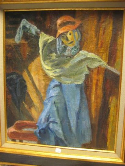 null Bertrand MOGNIAT-DUCLOS (1903-1987)
Marionnette
Huile sur toile
Signée en bas...