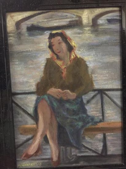 null Bertrand MOGNIAT-DUCLOS (1903-1987)

-Femme assise
Pastel sur papier
Signé en...