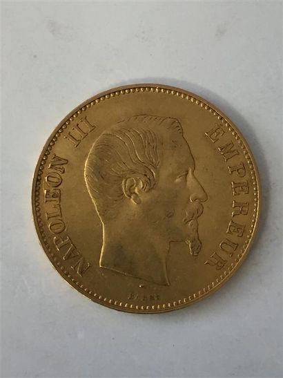 null FRANCE
100 francs or, Empereur Napoléon III tête nue, (A) 1857
1 monnaie or.
Poids...