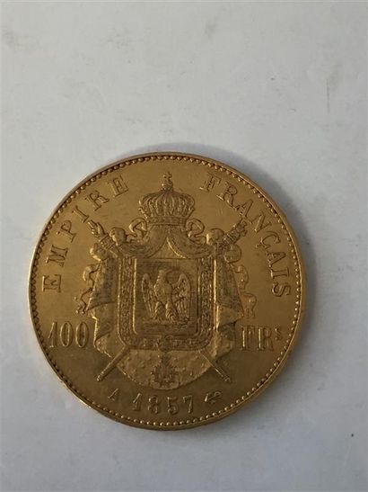 null FRANCE
100 francs or, Empereur Napoléon III tête nue, (A) 1857
1 monnaie or.
Poids...