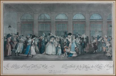 Philibert Louis DEBUCOURT Promenade de la galerie du Palais Royal Gravure imprimée...
