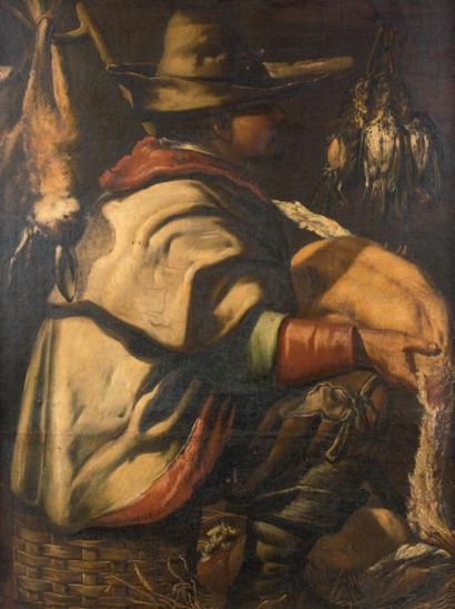 Attribué à Baldassare de CARO (1689-1750) Femme plumant une volaille
Homme plumant...