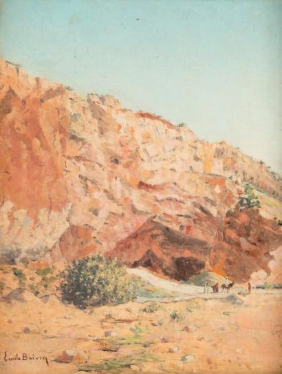 Emile BOIVIN (1846-1920) Halte devant la grotte, Algérie
Huile sur toile.
Signé en...