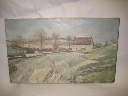 null Jacques THEVENET (1891-1989)
Ferme dans un paysage
Huile sur toile
Signée en...