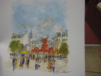 null Urbain HUCHET
"Le moulin rouge"
Lithographie
27 x 22 cm