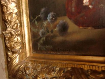 null Jules LAURENS (1825-1901)
Bouquet de chardons
Huile sur toile signée en bas...