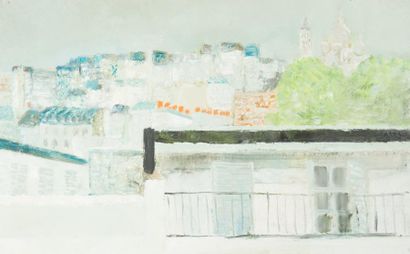 Guy Bardone (1927-2015) «Le balcon à Paris»
Huile sur toile.
Signée et titrée au...