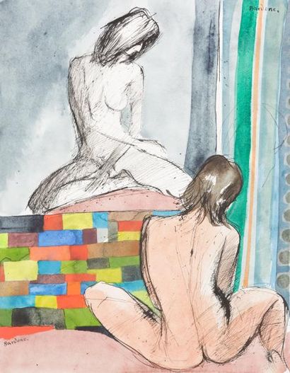 Guy Bardone (1927-2015) «Paysages et nus»
Lot de trente aquarelles et encres sur...