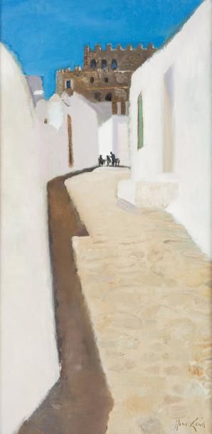 René GENIS (1922-2004) «Le monastère à Patmos»
Huile sur toile.
Signée en bas à droite,...