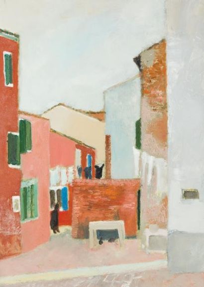 René GENIS (1922-2004) «Murano»
Huile sur toile. Non signée.
66 x 47 cm
(Petit e...