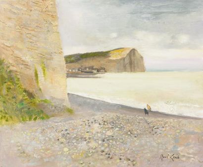 René GENIS (1922-2004) «Falaises normandes»
Huile sur toile.
Signée en bas à gauche.
38...