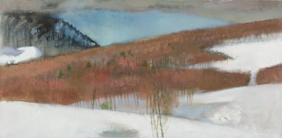 René GENIS (1922-2004) «Automne dans le Jura»
Huile sur toile.
Signée et titrée au...