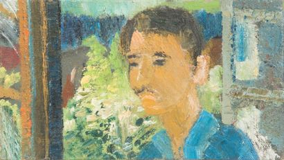 René GENIS (1922-2004) «Portrait de Guy Bardone»
Huile sur toile.
Non signée.
14...