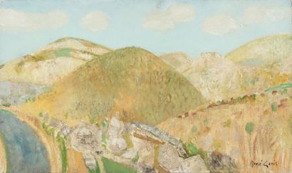 René GENIS (1922-2004) «Sierra espagnole»
Huile sur toile.
Signée en bas à droite,...