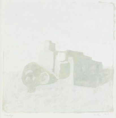 École du XXe siècle «Nature morte»
Monotype.
Signé et daté 1976 en bas à droite.
43,5...