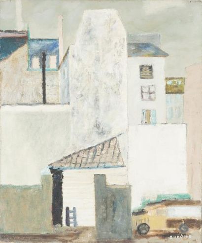Guy Bardone (1927-2015) «Maisons»
Huile sur toile.
Signée en bas à droite.
46 x 38...