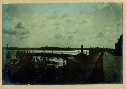 null Madame VILLIERS-FORBES. Le port de Saint Malo, 1902. Tirage argentique d'époque,...