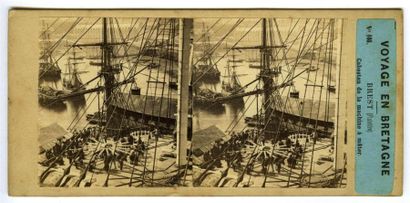 null FURNE & TOURNIER, vue stéréoscopique du " Voyage en Bretagne " N°108, 1857-...