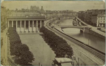 null NEURDEIN. Nantes, cinq photographies vers 1880. Tirages albuminés d'époque,...