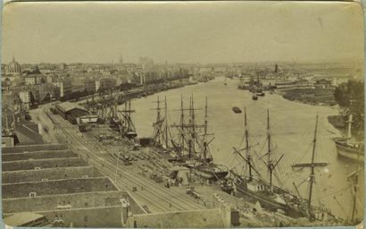 null NEURDEIN. Nantes, cinq photographies vers 1880. Tirages albuminés d'époque,...