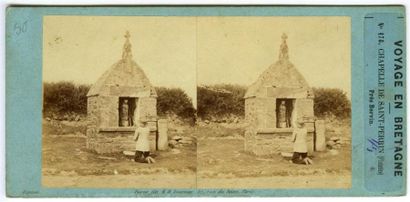 null FURNE & TOURNIER, vue stéréoscopique du " Voyage en Bretagne " N°178, 1857 -...