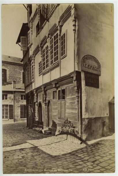 null NEURDEIN. Rennes, trois photographies vers 1880. Tirages albuminés d'époque,...