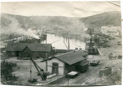 null Emile HAMONIC. Saint Brieuc, le port du Légué, vers 1920. Tirage argentique...