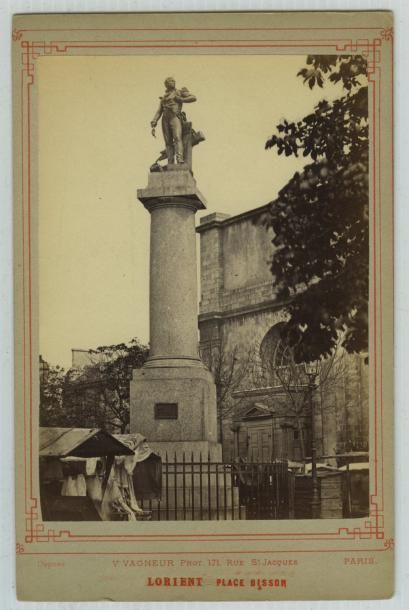 null VAGNEUR. Lorient,  trois (3) photographies vers 1876 : 

A/ La fontaine Neptune,...