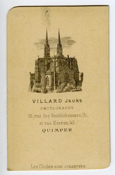null Villard Jeune. Type de breton de Pont-Croix, vers 1870. Tirage albuminé d'époque,...