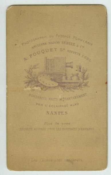 null A. FOUQUET. Type de femmes de Bourg de Batz, vers 1870. Tirage albuminé d'époque, ...