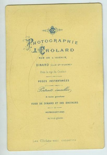 null A. CROLARD. Saint Lunaire, le grand Hôtel en voie d'achèvement, vers 1880. Tirage...