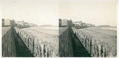 null Photographe non identifié. Saint-Malo et environs : quatre photographies stéréoscopiques...