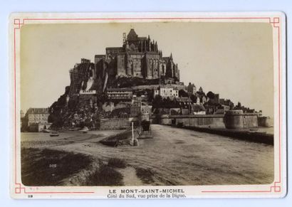 null NEURDEIN. Mont-Saint-Michel, trois (3) photographies vers 1880. Tirages albuminés...