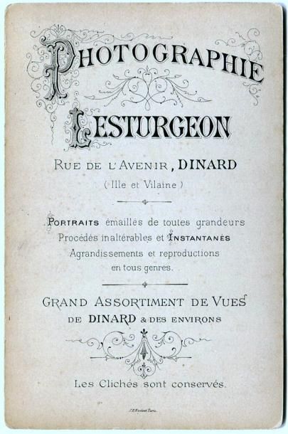 null LESTURGEON. Dinan, vers 1890. Tirage argentique d'époque 9,8 x 15,3 cm collé...