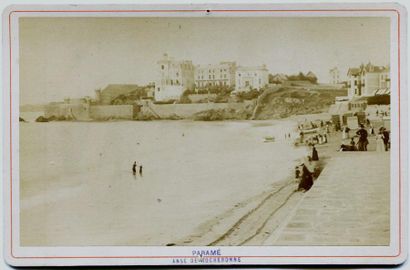 null Paramé, anse de Rochebonne, vers 1880. Tirage albuminé d'époque 9,3 x 15 cm...