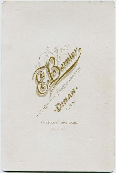 null E.BERNIER. Tréguier, la Cathédrale, vers 1880. Tirage albuminé d'époque 15,2...
