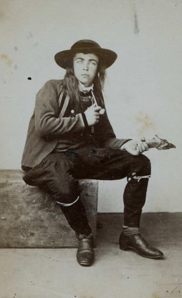 null VILLARD . Portrait de Jeune homme, vers 1865. Tirage albuminé d'époque, 9,2...