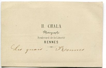 null H.CHALA. Rennes, vers 1865. Tirage albuminé d'époque 5,3 x 8,9 cm collé sur...