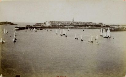null NEURDEIN. Saint Malo vers 1890. Tirage albuminé d'époque 9,3 x 15,3 cm collé...