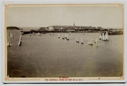 null NEURDEIN. Saint Malo vers 1890. Tirage albuminé d'époque 9,3 x 15,3 cm collé...