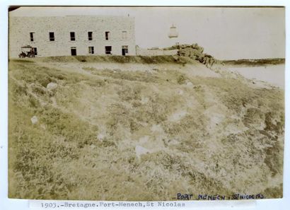 null Photographe non identifié. Port Manec'h, 1903. Tirage argentique d'époque, 12,3...