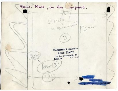 null GABRIEL. Saint Malo, vers 1950. Tirage argentique d'époque 17,7 x 23,7 cm. Au...