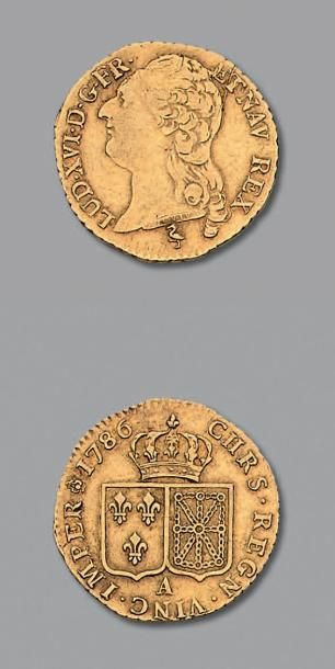 null LOUIS XVI (1774-1793)
Louis d'or au buste nu. 1786. Paris.
D. 1707.
TB à TT...