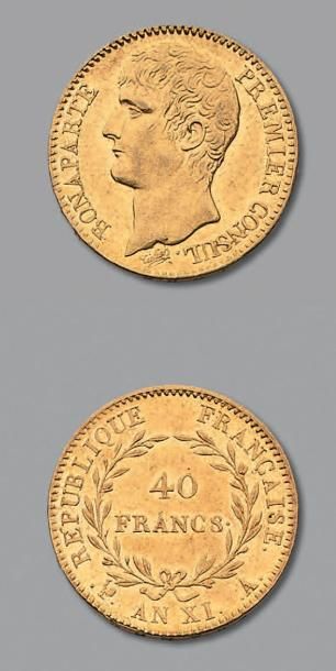 CONSULAT (1799-1804) 40 francs or. An XI....