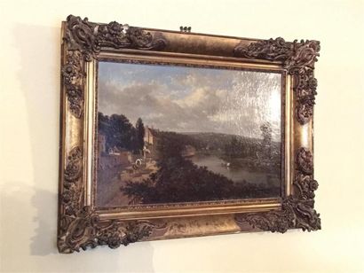 null Victor de GRAILLY (1804-1889)
La vallée de la Seine avec l'aqueduc de Louveciennes
Huile...