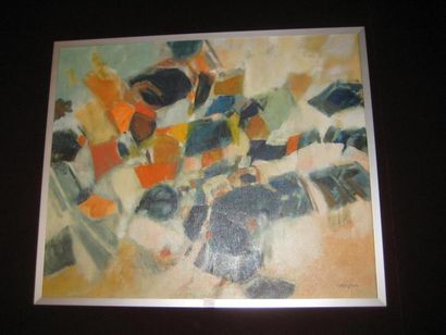 null Noel PASQUIER né en 1941
Composition abstraite.
Huile sur toile.
53 x 64