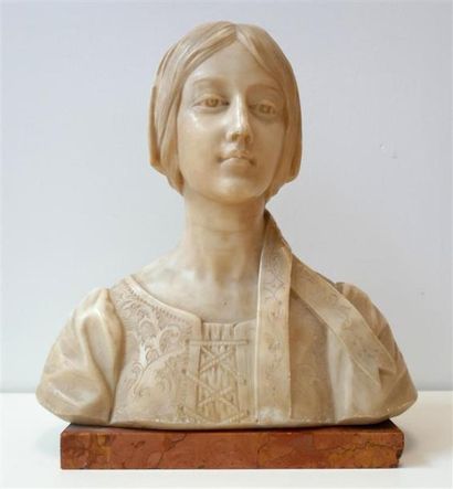 null Antonio FRILLI (c.1880 - 1920)
Buste de femme
Albâtre ,sur socle en marbre,...
