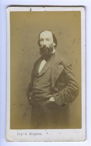 null LEGE & BERGERON. Portrait d'Auguste Vacquerie (1819-1895), vers 1860. Tirge...
