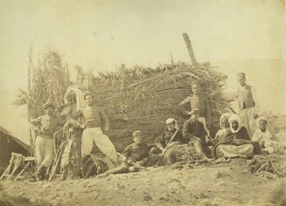 null ALGERIE/ Afrique du Nord. Ensemble de 25 photographies 1870-1880. Tirages albuminés...