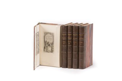 BOCCACE. Il Decameron. Londres (Paris), 1757. 5 volumes in-8, demi-chagrin marron,...